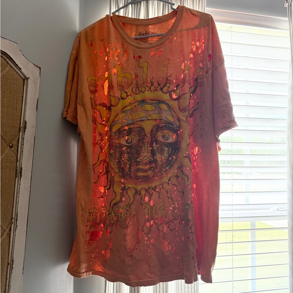 Orange Graphic Sun T-Shirt
